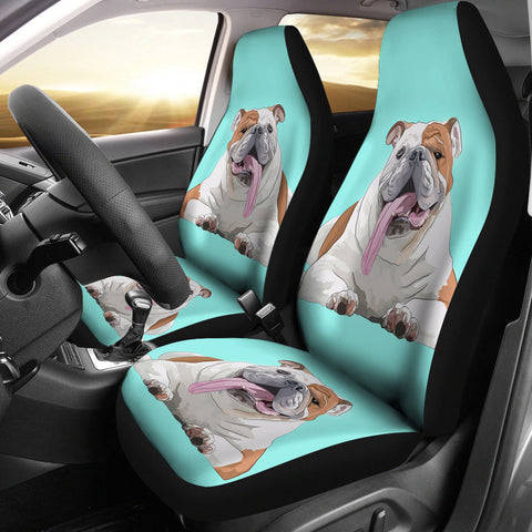 Bulldog Print Car Seat Covers