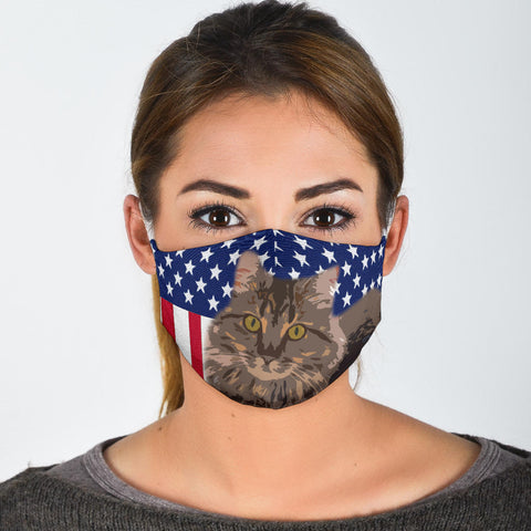 Maine Coon Cat Print Face Mask