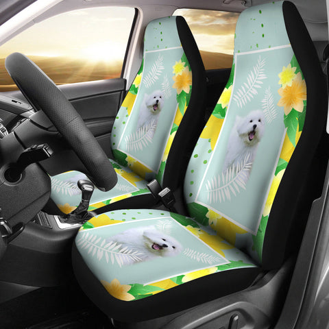 Cute Maltese Dog Print Car Seat Covers