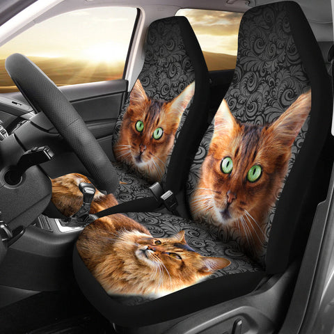 Lovely Somali Cat Print Car Seat Covers