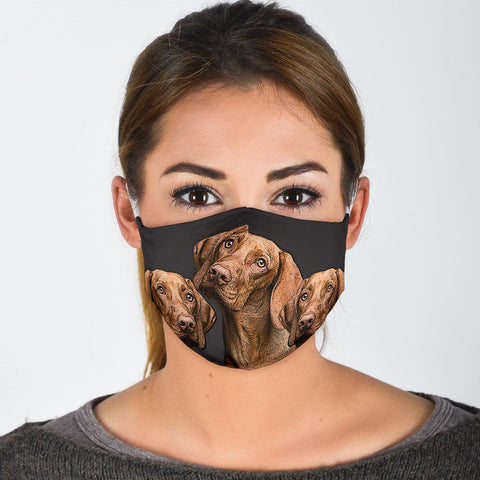 Cute Vizsla Print Face Mask