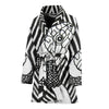 Black & White Snake Print Women's Bath Robe