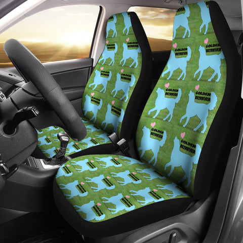 Golden Retriever Pattern Print Car Seat Covers