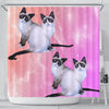 Snowshoe Cat Print Shower Curtains