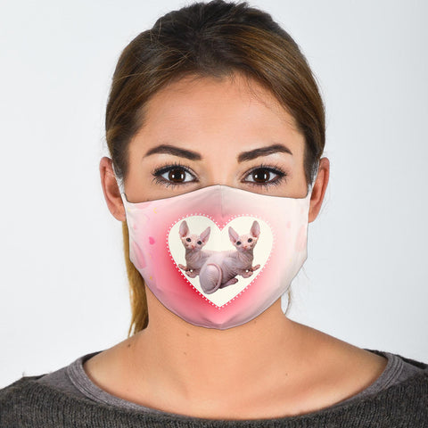 Sphynx Cat Print Face Mask