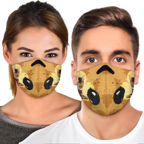 Toyger Cat Print Premium Face Mask