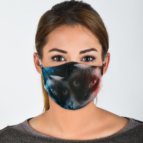 Balinese Cat Print Face Mask