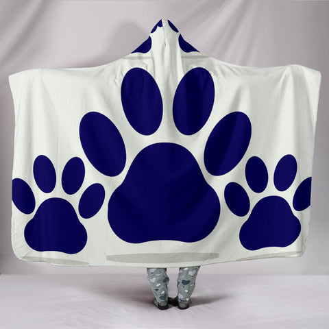 Dog Paws Art Print Hooded Blanket