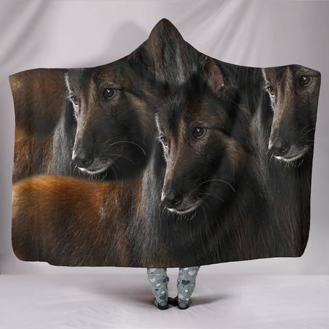 Amazing Belgian Tervuren Dog Print Hooded Blanket