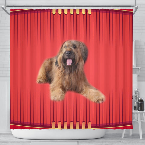 Briard Dog Print Shower Curtain