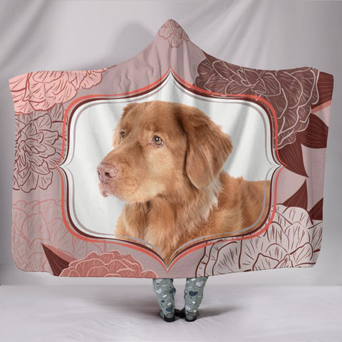 Nova Scotia Duck Tolling Retriever Print Hooded Blanket