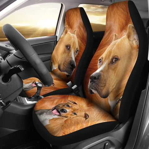 American Staffordshire Terrier Print Car Seat Covers