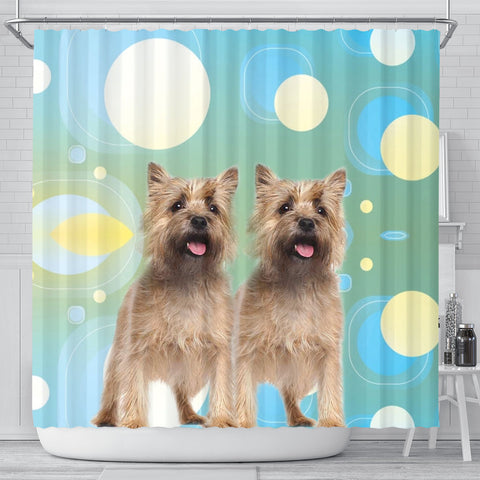Cute Cairn terrier Dog Print Shower Curtain