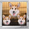 Pembroke Welsh Corgi Print Shower Curtains