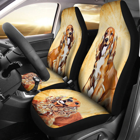 Cute Cocker Spaniel Dog Print Car Seat Covers