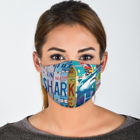 Shark Print Face Mask