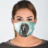 Afghan Hound On Blue Print Face Mask