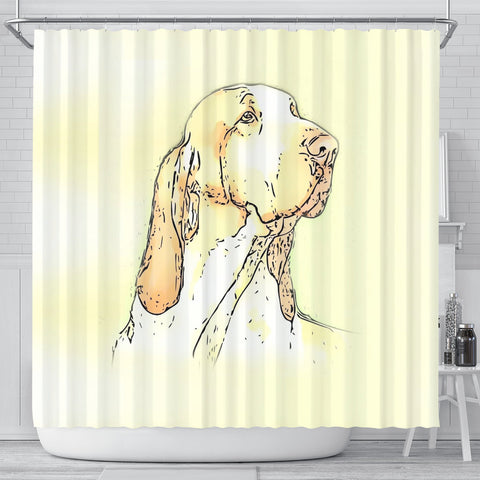 Bracco Italiano Dog Print Shower Curtain