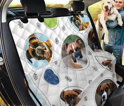 Cute Boxer Dog Print Pet Seat Covers