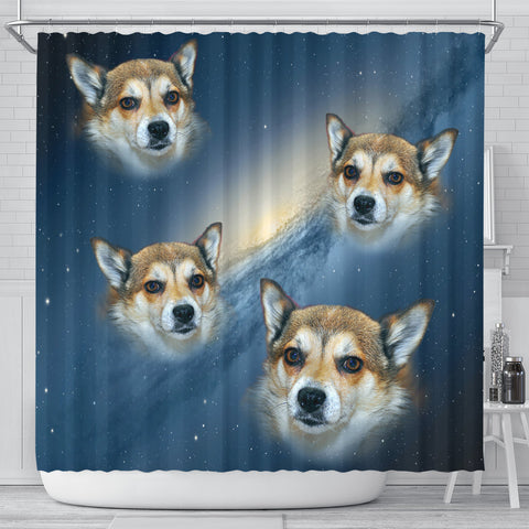 Norwegian Lundehund Print Shower Curtains