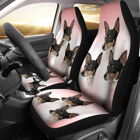 Toy Fox Terrier Dog Print Car Seat Covers