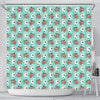 Bull Terrier Dog Floral Print Shower Curtains