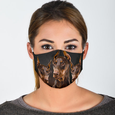 Dobermann Print Face Mask