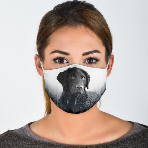 Lovely Flat Coated Retriever Print Face Mask