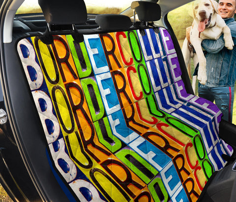 Border Collie Dog License Plate Print Pet Seat Covers