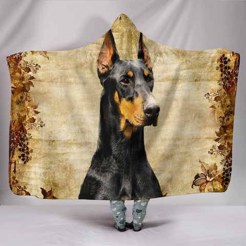 Amazing Dobermann Print Hooded Blanket