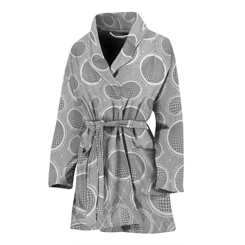 Circle Patterns Print Women's Bath Robe