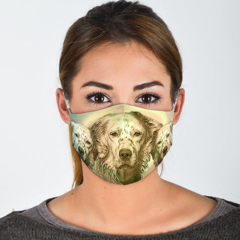 English Setter Print Face Mask- Limited Edition