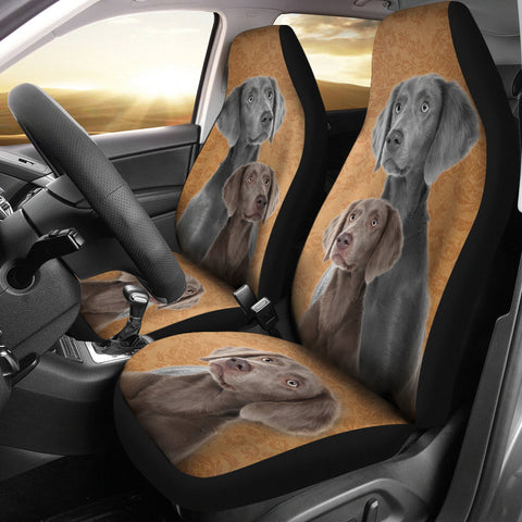 Cute Weimaraner Dog Print Car Seat Covers