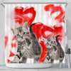 Cute American Shorthair Print Shower Curtains