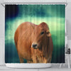 Boran cattle (cow) Print Shower Curtain