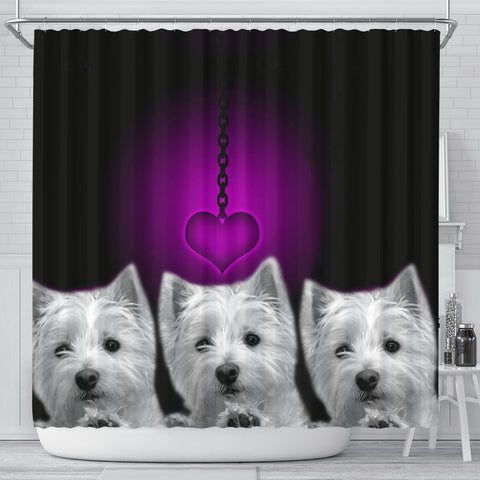 West Highland White Terrier (Westie) Print Shower Curtain
