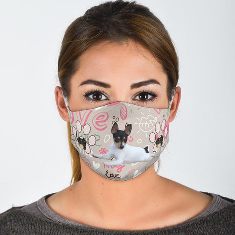 Cute Toy Fox Terrier Print Face Mask