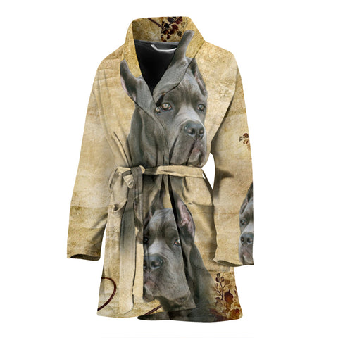 Cute Cane Corso Print Women's Bath Robe