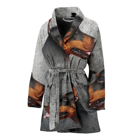 Doberman Pinscher Print Women's Bath Robe