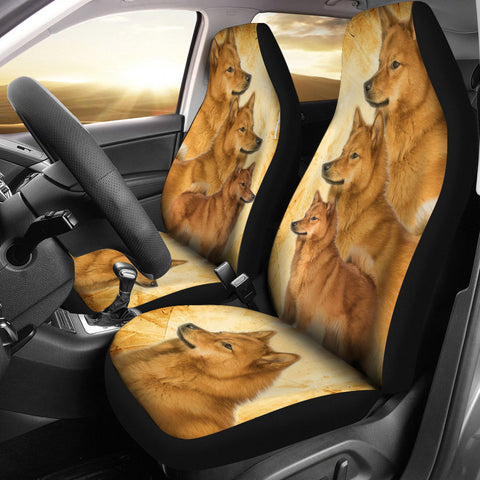 Finnish Spitz Dog Print Car Seat Covers