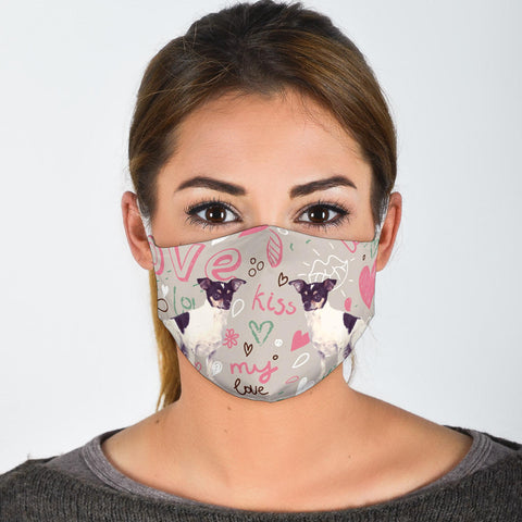 Rat Terrier Love Print Face Mask