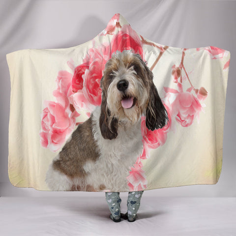 Petit Basset Griffon Vendeen Print Hooded Blanket