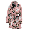 Boxer Dog Pattern Print Women's Bath Robe