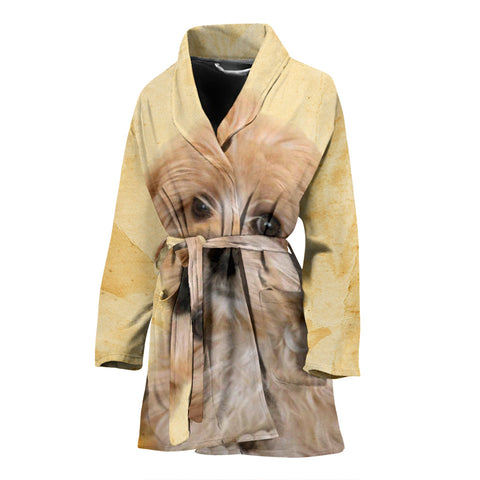 Cavapoo Print Women's Bath Robe