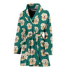 Golden Retriever Dog Pattern Print Women's Bath Robe