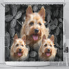 Cute Australian Terrier Print Shower Curtains