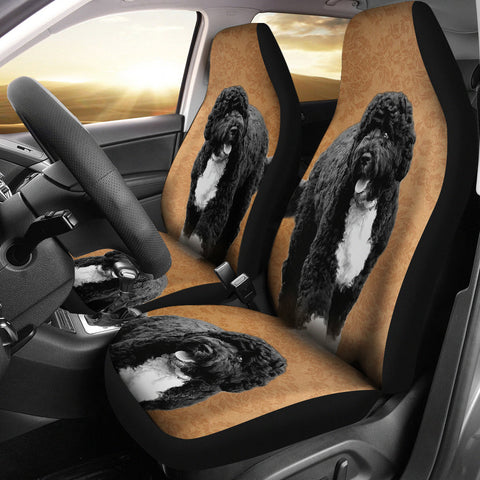 Cute Portuguese Water Dog Print Car Seat Covers