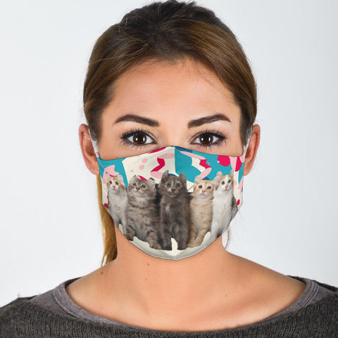 Cute American Curl Cats Print Face Mask