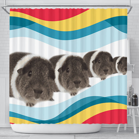 Rex guinea pig Print Shower Curtain