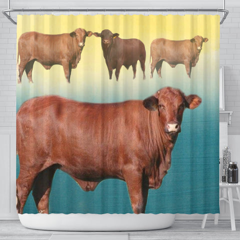 Santa Gertrudis cattle (Cow) Print Shower Curtain